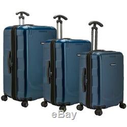 Palencia III 3-Piece Anti-Theft Metallic Finish Expandable Spinner Luggage Set