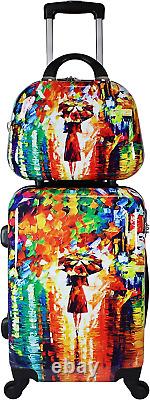 Paris Nights Hardside 2-Piece Carry-On Spinner Luggage Set, Multicolor