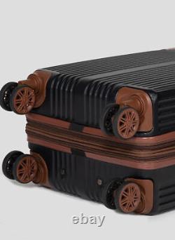 Puiche Trésor 2-Piece Vanity Case and Carry On Luggage Set, Black XMAS SALE