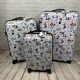 Rare Disney Mickey & Minnie Mouse Spinner Suitcase Set Hard Luggage 20 24 28