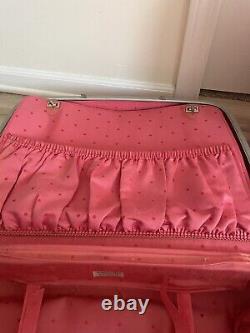 RARE Vintage 3 Piece Set Samsonite Suitcases Hot Pink BARBIE Marble Swirl Design