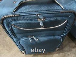 READ Used Coolife 3 Piece Softshell Suitcase Luggage Set lightweight Blue A339