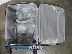 READ Used Coolife 3 Piece Softshell Suitcase Luggage Set lightweight Blue A339