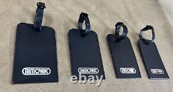 RIMOWA Leather Luggage Tags Set of 4 Black (silver letters)