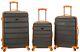 Rockland Luggage Hard-side Spinner Set Expandable, Durable Abs, Gray (3-piece)