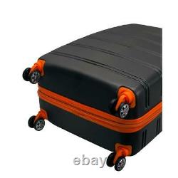 ROCKLAND Luggage Set 2-Piece Hardside Spinner Luggage Set, Charcoal (2-Piece)