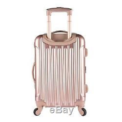 ROSE GOLD Kensie Luggage 3 PC Expandable Hard Side Double Spinner Luggage Set