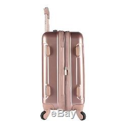 ROSE GOLD Kensie Luggage 3 PC Expandable Hard Side Double Spinner Luggage Set