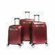 Red 100% Polycarbonate 3 Pcs Spinner Luggage Set Hardshell Lightweight Tsa Lock