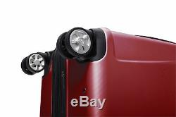 Red 100% Polycarbonate 3 PCS Spinner Luggage Set Hardshell Lightweight TSA Lock