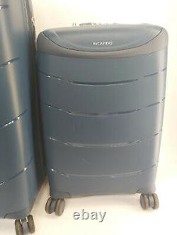 Ricardo Contour Polypropylene Hardside Travel Luggage 2pc Set Blue