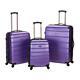 Rockland F160-purple Melbourne 3 Pc Abs Luggage Set