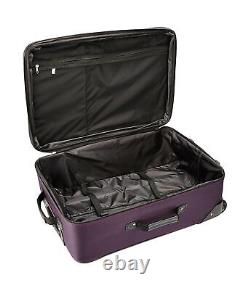 Rockland Luggage 4 Piece Set, Purple, One Size