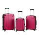 Rockland Luggage Set Hardside Spinner Magenta Modern Lightweight Durable 3-piece