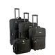 Rockland Sydney Collection Expandable 4-piece Softside Luggage Set, Black