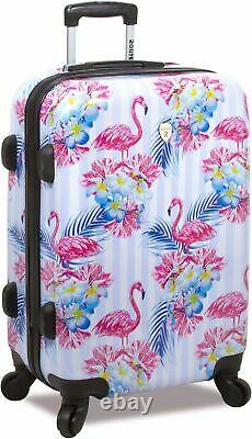 Rolite 28'' Flamingo Stripe Hardside Spinner Luggage Luggage 28 Inches Pink/blue