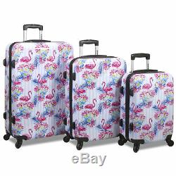 Rolite Flamingo 3-Piece Hardside Spinner Combination Lock Luggage Set