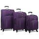 Rolite Rover 3-piece Spinner Expandable Luggage Set Purple