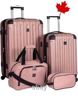 Rose Gold 4-Piece Midtown Spinner Luggage Set by Travelers Club