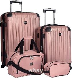 Rose Gold 4-Piece Midtown Spinner Luggage Set by Travelers Club