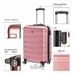 Rose Gold Cabin/Medium/Large Suitcase 20/24/28/Set Hard Shell Travel Luggage