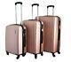 Rose Gold Hard Shell Suitcase Set Travel Luggage Trolley Case Lightweight Bag