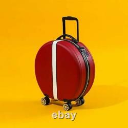 Round Trolley Luggage Set Travel Suitcase Spinner Wheels Kids Cute Crossbody Bag
