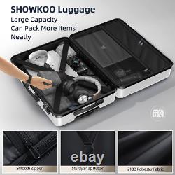 SHOWKOO Luggage Set Lightweight Clearance Expandable ABS Hardshell White