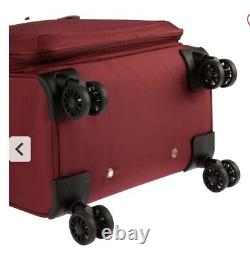 Samantha Brown 4 Piece Luggage Set 22 Spinner 3 Packing Cubes -Black