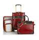 Samantha Brown 5-piece Classic Croco Luggage Set Burgundy