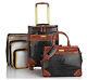 Samantha Brown Embossed 5-piece Luggage Set With Packing Cubes And Dowel Tote