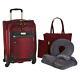 Samantha Brown Ombre Croco-embossed 22 Spinner With Essential Set 6pc Burgundy