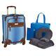 Samantha Brown Ombre Croco Embossed 6 Piece Luggage Set See Colors New