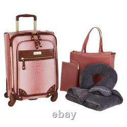 Samantha Brown Ombre Croco Embossed 6 Piece Luggage Set SEE COLORS NEW