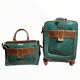 Samantha Brown Peacock Green Spinner Luggage Set Expandable Fashion Overnight