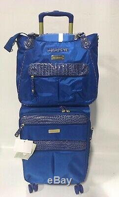 Samantha Brown Ultra Lightweight Royal Blue 4pc Spinner Luggage Set Expandable