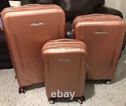 Samsonite Lite Lift DLX 3-Piece Hardside Spinner Luggage Set ROSE GOLD SEE PIC