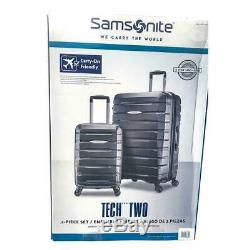 Samsonite TECH TWO 2.0 2-Piece Hardside Set Luggage Silver 27 & 21 (read)