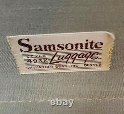 Samsonite Vintage Luggage Set of 3 Shwayder Bros. Denver, CO Excellent Condition