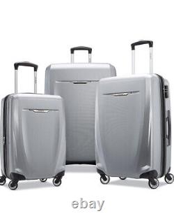 Samsonite Winfield 3 DLX Silver Hardside Expandable Luggage withSpinners -3 Piece