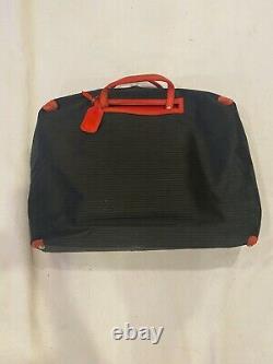 Seeger leather custom red leather vintage set carry on with protective cover