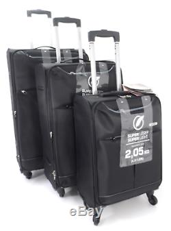 Set Of 3 Suitcases Lightweight 4 Wheel Suitcase Trolley Case Travel Luggage Uk