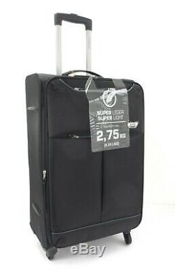 Set Of 3 Suitcases Lightweight 4 Wheel Suitcase Trolley Case Travel Luggage Uk