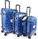 Set Of 3 / Single 4 Wheel Hard Shell Cabin Luggage Trolley Travel Suitcases Bag