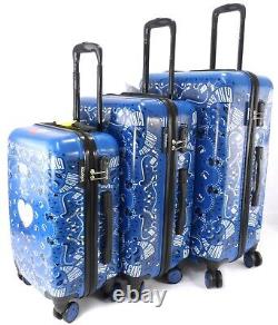 Set Of 3 / single 4 Wheel Hard Shell Cabin Luggage Trolley Travel Suitcases Bag