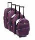 Set Of 4 Suitcases Lightweight Wheel Suitcase Trolley Case Travel Luggage Purple