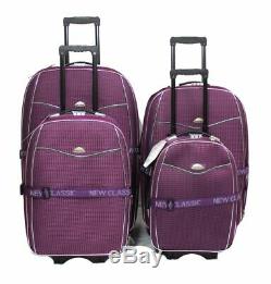 Set Of 4 Suitcases Lightweight Wheel Suitcase Trolley Case Travel Luggage Purple