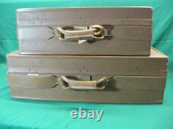 Set of 2 Vintage Hartmann Belting Luggage Suitcases Paisley Interior 26 & 21
