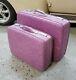 Set Of 2 Vintage Purple American Tourister Hardside Suitcase Luggage Pink Lining