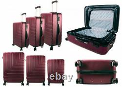 Set of 3 Hard shell Luggage Suitcases Trolley Case Lightweight Travel Cabin Size